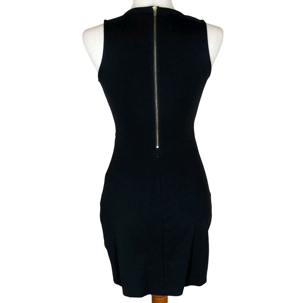 Mini BodyCon Dress Black Sleeveless Cutout Express Size 0 - Picture 3 of 10